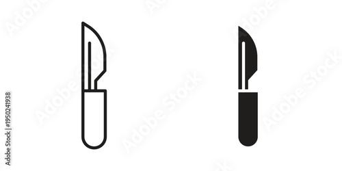 Scalpel icon line vector illustration in solid color design