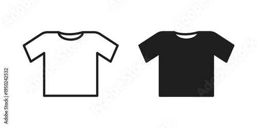 Shirt icon line vector illustration in solid color design