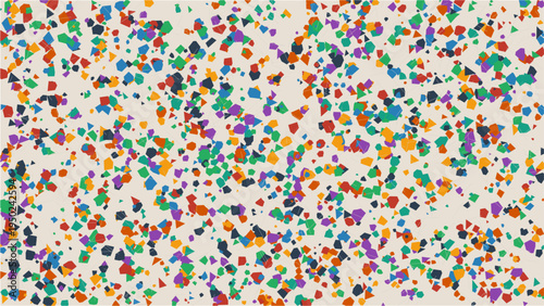 Abstract colorful seamless pattern with bright candy-like dots and circles creating a fun festive confetti style background