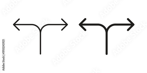 Split icon line vector illustration in solid color design