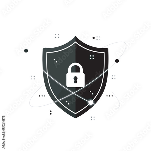 silhouettes of cyber security protection concept