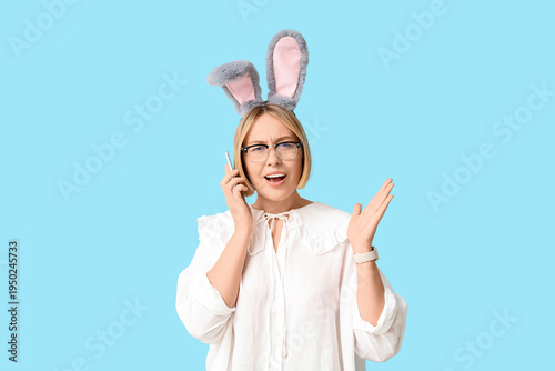 Worried adult businesswoman...