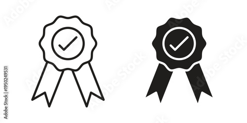 Warranty icon line vector illustration in solid color design