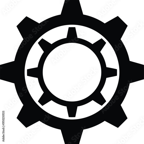 Gear cogwheel icon for industry and mechanical engineering