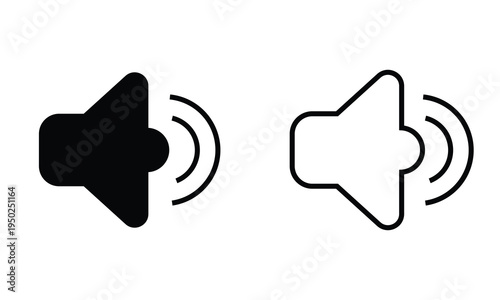 Human Speaking With Sound Waves Icon. Minimal showing human profiles emitting sound waves, representing speech, voice communication, audio messaging, language, broadcasting concept icon.