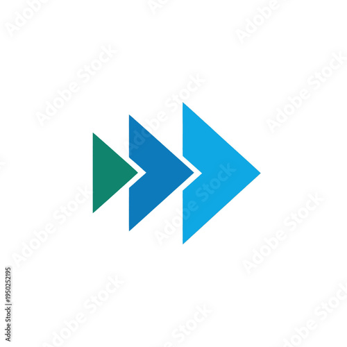 Free Download Three progressively larger arrows pointing to the right, symbolizing forward movement and progress. - GFXLoad