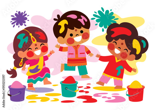 Indian Kids in Traditional Clothes