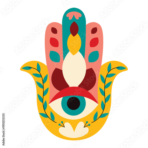 Hamsa Hand With Eye Symbol