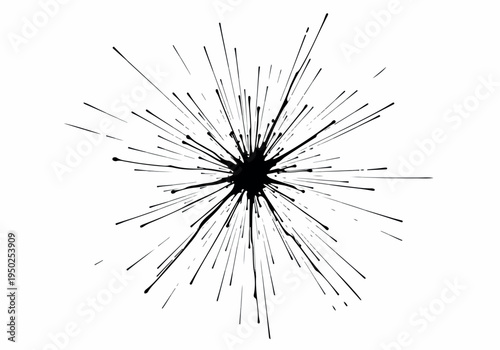 Abstract burst of lines radiating from a central point creating a dynamic and energetic visual effect