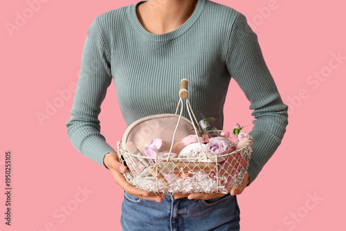 Young woman holding Easter ...