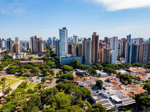 Maringá, PR - Aerial view of downtown Maringá, Paraná.