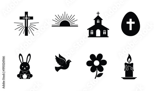 Easter symbols and christian icons
