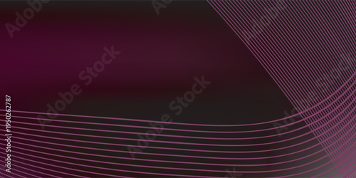 Abstract Dark Purple Wavy Lines Background.