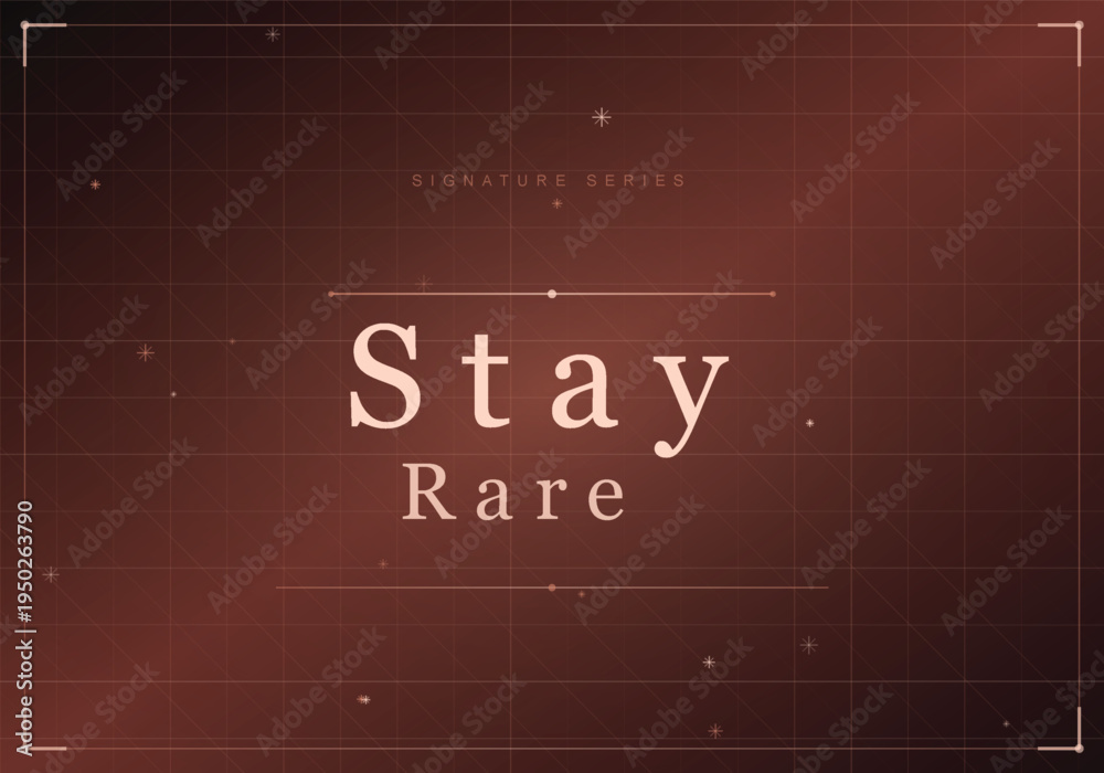 Obraz premium Brown Background with Stay Rare Text