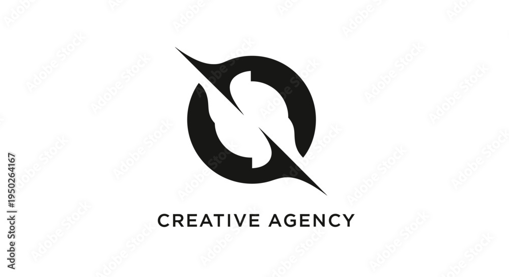 Naklejka premium Abstract Interlocking Arrows Logo Design for Creative Agency, Dynamic Business Concept, Isolated White Background.