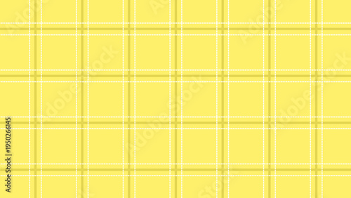 Vibrant yellow seamless checkered pattern background, perfect for design projects and creative branding. Simple geometric fabric texture with white lines