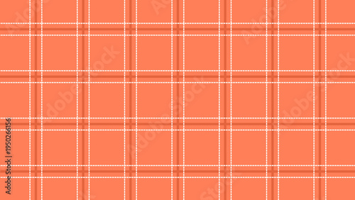 Seamless plaid pattern in vibrant orange tones, a classic checkered background ideal for textile designs, digital paper, and creative graphic projects