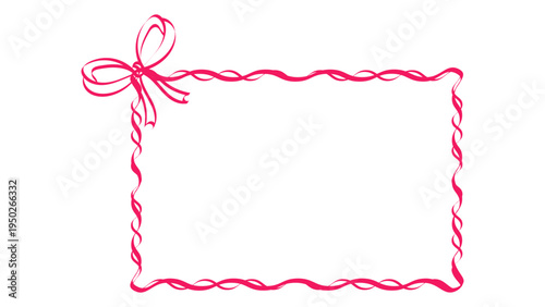 Elegant pink gift wrap with decorative bow and scalloped edges for special occasions