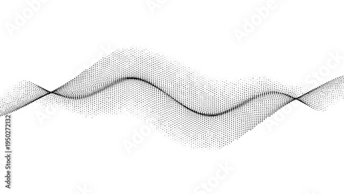 Abstract sound wave visualization made of dots, digital sound, music, technology, science