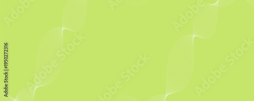 Abstract background with waves for banner. Web banner size. Vector background with lines. Element for design isolated. Green gradient. Spring, summer. Eco, vegan, naturePrint