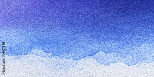 An abstract winter wallpaper featuring a bright blue ice texture with frozen snowflake patterns and cold frost clouds against a serene nature background