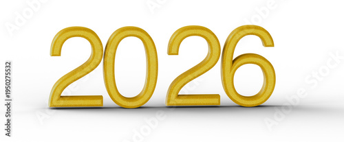 3D render of the year 2026 ...