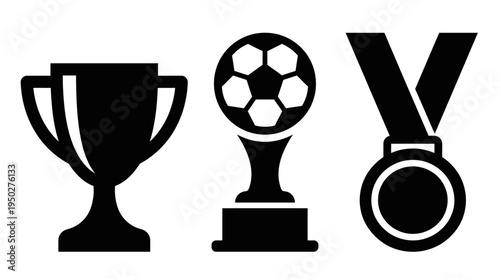 Sports trophies and medals, awards and prizes