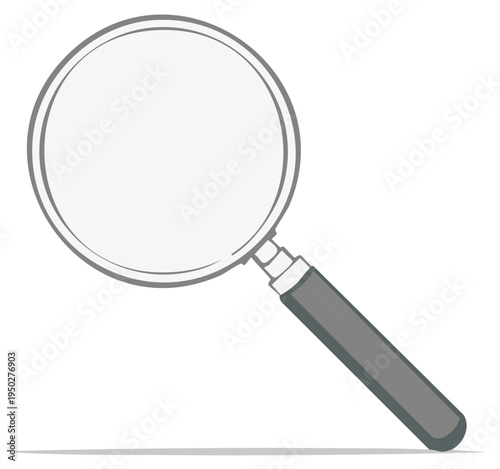 Magnifying Glass Illustration Detailed Inspection Investigation Tool