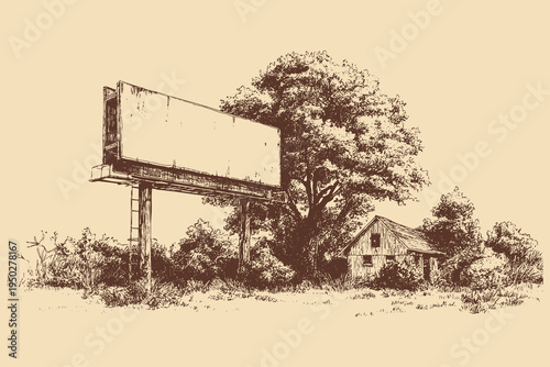 Blank retro sign vector illustration. This vector illustration can be used in any size you like for advertising, logos, and other work.