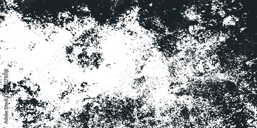 Black and White Grunge Texture Background With Distressed Noise and Abstract Rough Surface Pattern