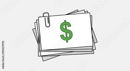 Financial documents on a tax day with money on top.