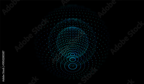 Dot ai global 3d wireframe sphere for abstract design element. Network technology big data background with copy space for digital cyber banner concept. 