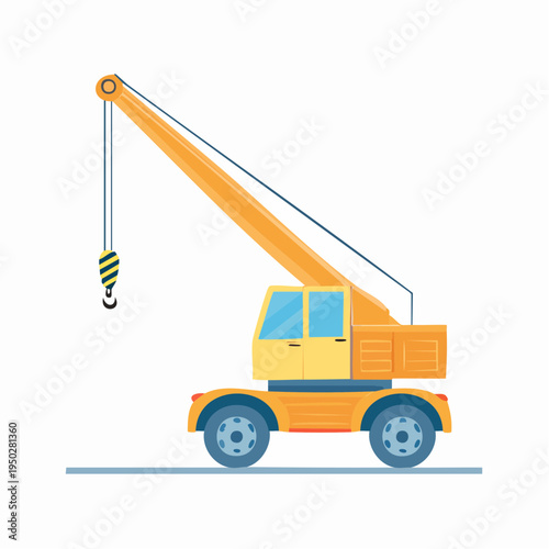 Cartoon Construction Crane Illustration