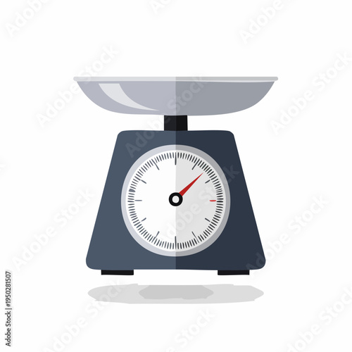 Kitchen scale illustration for measuring weight and food.