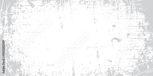 Center distressed grunge texture with scratches and dust effect on white background with social media with web design