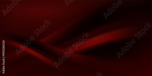Luxury dark red abstract background with smooth flowing wave lines and deep shadows. Premium elegant silk texture or automotive carbon style design for high-end branding. vector illustration