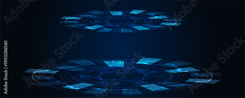 Dark blue with noise for modern technology background design.