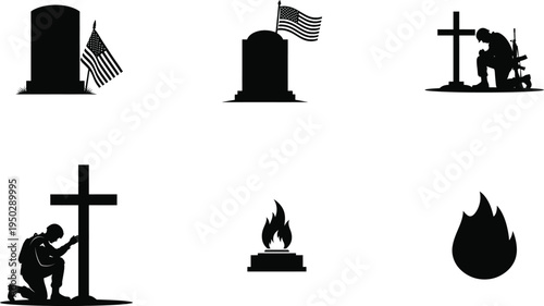 Memorial day tributes and symbols of remembrance