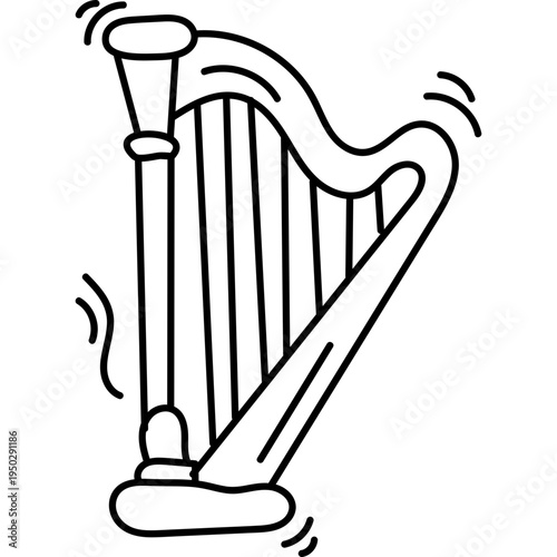Doodle Harp Icon