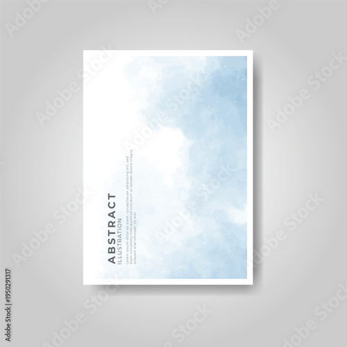 Blurry abstract art image with white and blue background