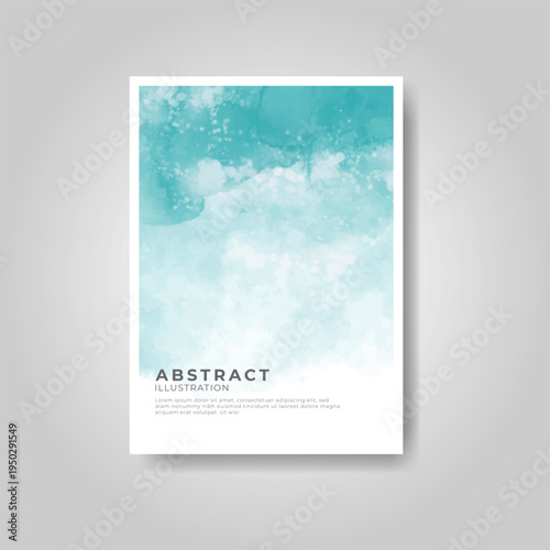 Blurry abstract art print with text overlay