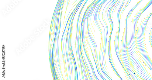 Abstract design with flowin...