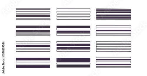 Abstract geometric pattern variations dark background