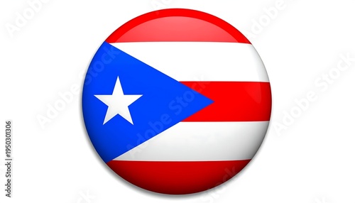 Circular badge with red/white stripes, blue triangle, and white star on a white background with soft shadow Free Download Circular badge with red/white stripes, blue triangle, and white star on a white background with soft shadow - GFXLoad