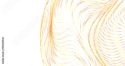 Abstract image of golden li...