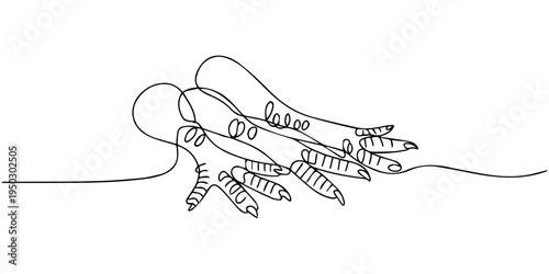 Set of 8 continuous line drawing seafood icons vector