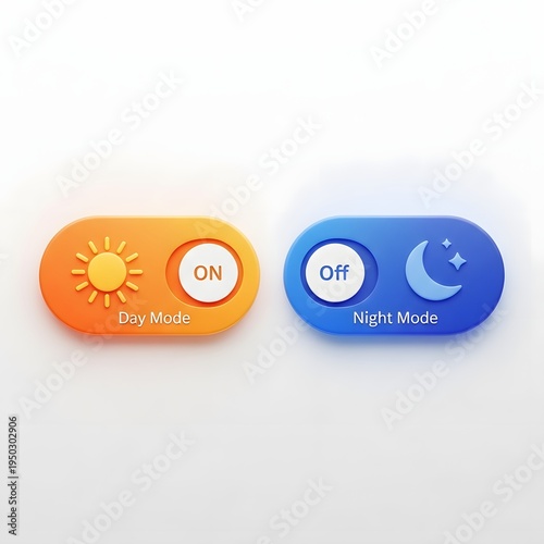 Day and night mode toggle buttons