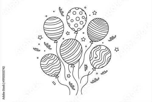 Easter egg coloring page with decorative eggs and floral elements