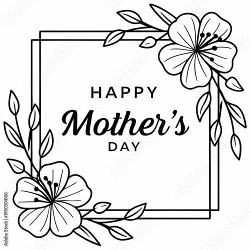 Elegant floral design celebrating mother's day with a vintage touch