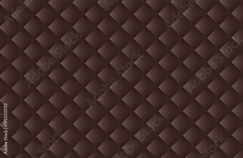 Brown upholstery. Geometric pattern. Stylish texture.
Luxury dark brown, light brown background. Vector illustration. Seamless luxury cushioned surface. Cover, poster, flyer. Business background.